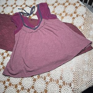 Free People shades of purple reverse stitch keyhole back Halter top size xs